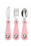 Stainless Steel Children's Food Spoon Set with Ergonomic Handle 3 Piece Fork Spoon Knife Set - 3