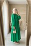 Women's Poplin Hijab Dress – Layered Loose Summer Dress - 7