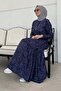 Süreyya Denim Effect Shirt Dress Navy Blue - 2