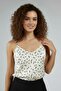 Polka Dot Strap Woven Blouse - 4