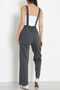 Women's Smoked Strap Salopet Pants Comfortable Fit Overalls - 2