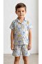Boy's 4,5,6,7,8,9,10,11 Years Old Summer Pajama Set 30/1 Single Jersey 100% Cotton - 3