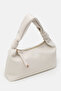 Women's Cream Wide Lined Shoulder Bag - 2