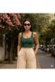 Women's 2-Pack Camisole Ribbed Fabric Body-Hugging Square Neck T-Shirt-Tank Top - 2