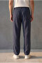 Magnus Tensel Fabric Relaxed Fit Men's Trousers with Elastic Waist - Navy Blue - 6