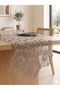 Hexagonal Embroidered Luxury Runner 120X40Cm Stylish Design Modern Runner - 4