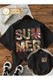 تي شيرت صيفي فاخر مطبوع بتصميم Summer Vibes