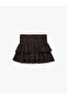 Lace Detailed Layered High Waist Mini Skirt - 3