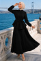 Belted Skirt Set A940 Black