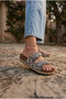 Double Buckle Rhinestone Women's Slippers