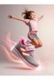 Unisex Gray Pink Lace-Up Single Velcro Baby Kids Sports Shoes Sneakers School Shoes - 6