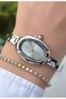 Bead Model-Steel Cord-Women's Wristwatch-Gold Silver Color-2 Years Warranty-Bracelet Gift Hmk4Bc2 - 4