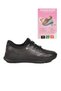 Black Genuine Leather Orthopedic Women's Casual Shoes 1670 Z - 2