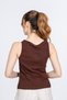 Women's Summer Coffee Color Glitter Stone Camisole Athlete Blouse Stylish Daily 8600 - 4