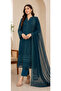 Midnight Teal Embellished Luxury Pret – 3PC Set - 3