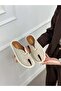 Beige Suede (Dyrot) Toe-Open Slippers with Gold Accessories