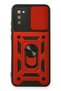 Ilkeshop New Galaxy A03S Case Pars Silicone with Lens Ring (222240) - Red