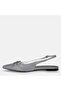 Large Size Women's Stone-Faced Ballet Flats 41-42-43-44-Silver - 8
