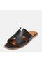 Women's Genuine Leather Slippers 41-42-43-44-Black - 5