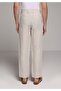 Regular Fit Mid Waist Straight Leg Men's Stone Trousers - 2