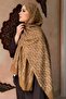 Jacquard Patterned Shawl Mustard - 3