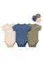 100% Organic Cotton Baby Boy Short Sleeve Double Breasted 3-Piece Bodysuit/Outfit Set - 3