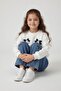 Ecru Stone Bow Patterned Badili Jean Pants and Top Set for Girls 24157 - 6