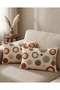 Punch Embroidery Look Geometric Round Patterned Digital Print Bohemian Style 2-Piece 30X50 Throw Pillow Cover - 5
