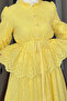 Velmir Fisto Fabric Shirt-Skirt Hijab Set - Yellow - 7