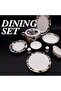 B&S Porcelain Round Dinnerware Set | 97PCS Ceramic Tableware with Floral Design (Emaan) - 3