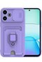 Ilkeshop New Redmi 13 4g Case Zuma Silicone with Business Card Holder and Ring (181017) - Lilac