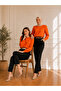 Women's Orange Comfortable Fit Blouse Long Sleeve Stylish Daily and Office Combination - 2