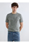 Esvab • Modern & Distinctive Zero Roba Collar Printed Combed Cotton Men's T-Shirt - 2