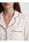 Shirt Collar Heart Patterned Women's Pajama Set (S6) - 3
