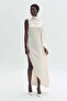 Satin cape dress - 3
