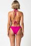 Women's Bikini Set Triangle Covered Regular Waist Slip Bottom with Bead Accessories Plain Pattern Diving Fabric - 5