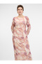 Rochie midi roz deschis - 6
