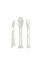 Plastic Fork Spoon Knife Set Camping Picnic Restaurant Takeaway Food Set 3-Piece - 4