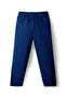 Full Length Button Closure Solid Trouser - Navy Blue - 3