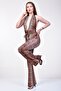 High Waist Slimming Spanish Jumpsuit - Leopard - 4