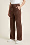 Women's Coffee Color Ruffled Pajama Bottoms - 2