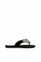 Sresta Black Silver Bow Stone Detailed Women's Flip Flops