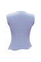 Women's Lilac Summer Sleeveless Stylish Design Asymmetrical Cut Ribbed Knitwear Blouse - 4