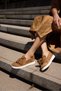 Stary Women's Taba Nude Genuine Leather Suet Puskul Detail Loafer - 2