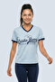 Women's Regular Fit Varsity Tee With Short Sleeve - 7
