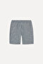 Men's Indigo Striped Straight Fit Shorts - 2