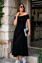 Women's Off-Shoulder Long Summer Single Jersey Fabric Dress