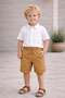 Boy's elastic waist gabardine shorts 1-5 years - 123214