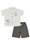 Embroidered 2-5 Years Old Set - Ecru - 5