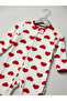 Cotton Baby Romper with Front Zipper and Hearts - 2